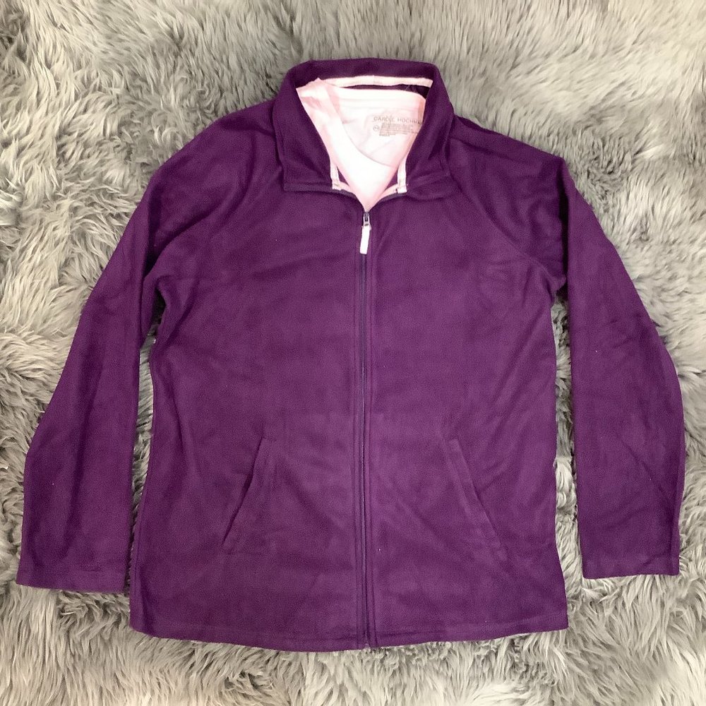 Carole Hochman | Women's 2 Piece Jacket & T-Shirt Set | Purple & Pink | Medium